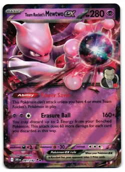 Team Rocket's Mewtwo ex 081/182 - Destined Rivals Pokemon TCG - NM Card - Image 1