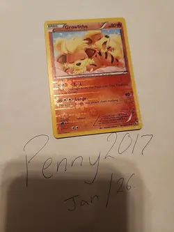 Pokemon Growlithe RC4/RC25 Legendary Treasures: Radiant Collection Holo - NM - Image 1