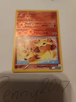 Pokemon Growlithe RC4/RC25 Legendary Treasures: Radiant Collection Holo - NM - Image 3