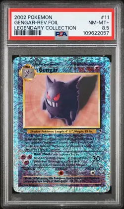 2002 POKEMON LEGENDARY COLLECTION #11 GENGAR-REVERSE FOIL PSA 8.5 - Image 1