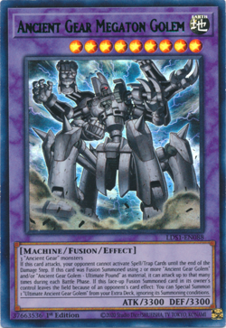 Ancient Gear Megaton Golem - LDS1-EN088 (Green) Ultra Rare 1st Ed NM Yugioh - Image 1