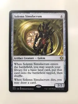 Solemn Simulacrum MTG Magic the Gathering Card NM Mint Starter Commander SCD - Image 1