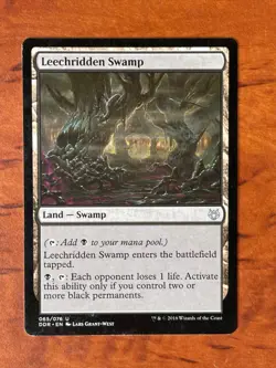 Leechridden Swamp MTG Magic the Gathering Card NM Near Mint DDR - Image 1