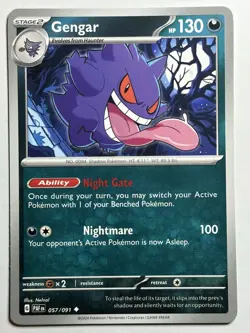 Gengar SV: Paldean Fates 057/091 LP-NM Pokemon card - Image 1