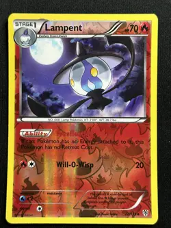 Lampent Reverse Holo Plasma Storm 22/135 LP-NM Pokemon Card - Image 1