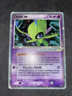 Celebi ex (Holo) 017/017 Pop Series 2 Holo Pokemon SWIRL - Image 1