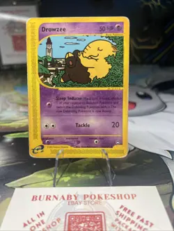 Drowzee 74b/147 - Aquapolis - Vintage WOTC era E-Reader Pokemon Card Free Ship - Image 1