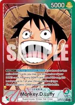 One Piece TCG OP13-001 Monkey D. Luffy Alt Art Leader AA Card Game CCG English - Image 1