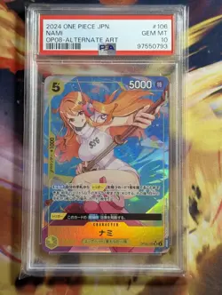 PSA 10 Nami OP08-106 SR Alt Art Two Legends OP-08 ONE PIECE Card Game Japanese - Image 1