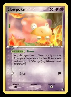 Slowpoke 76/109 Common Team Rocket Returns Pokemon NM - Image 1