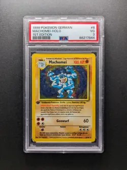 1999 Pokemon MACHOMEI - 8/102 - 1. Edition - Holo - Base Set DE - PSA 3 - Image 1
