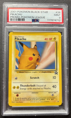 Snap Pikachu Black Star Promo 26 2001 Pokemon League 2001 PSA 9 - Image 1