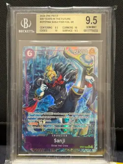 One Piece Card Game Sanji OP07-064 SR Alt Art 500 Years In The Future BGS 9.5 - Image 1