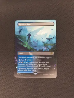 MTG - Restless Reef. Lost Caverns of Ixalan. Borderless Rare - Colourless Land. - Image 1