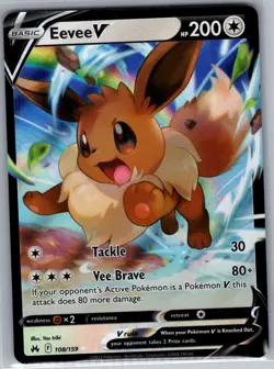 Eevee V 108/159 Crown Zenith - Pokemon Card - NM - Image 1