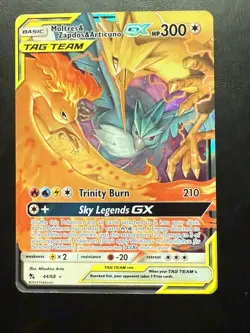 Pokemon TCG Moltres Zapdos Articuno GX 44/68 Hidden Fates NM/Mint Condition - Image 1