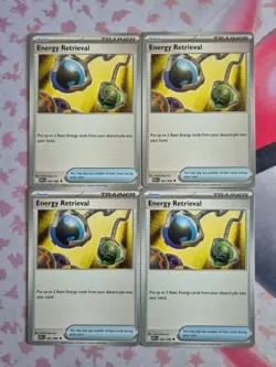 Pokemon Card Energy Retrieval Trainer Playset White Flare 082/086 ×4 - Image 1