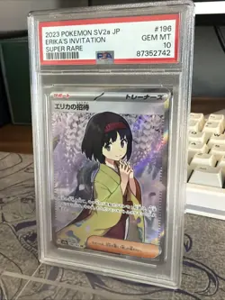 Pokemon Erika's Invitation 151 sv2a Japanese Super Rare #196 PSA 10 Gem Mint - Image 2