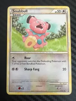 Pokemon TCG Snubbull 71/95 Call of Legends Common HP - Image 1