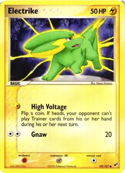 Pokemon TCG Electrike EX Deoxys 59/107 Regular Common LP - Image 1