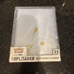 Sealed Ultra Pro Pokemon Pikachu Toploader & Penny Sleeve 25 Pack - New - Image 1