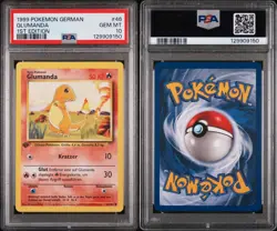 1999 Pokemon Base Set Glumanda PSA 10 Gem Mint 1.Edition #46 Deutsch - Image 1