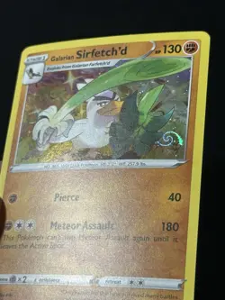 Galarian Sirfetch’d 095/192 HD Galaxy Swirl 2020 Pokemon Black Star Promo - Image 1