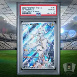 N's Reshiram 2025 Pokemon S&V Journey Together JTG EN #167/159 PSA 10 GEM MINT - Image 1