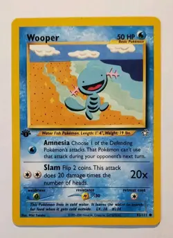 Pokemon - Neo Genesis - Wooper 82/111 - 1st Edition Condition - Image 1