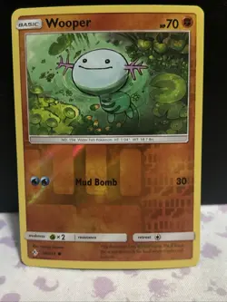 Pokemon TCG SM Unbroken Bonds Wooper 96/214 Reverse Holo Common - Image 1