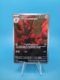 Pokemon TCG Scizor 205/197 SV03: Obsidian Flames Full Art Illustration Rare Holo - Image 1