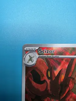 Pokemon TCG Scizor 205/197 SV03: Obsidian Flames Full Art Illustration Rare Holo - Image 4