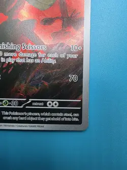 Pokemon TCG Scizor 205/197 SV03: Obsidian Flames Full Art Illustration Rare Holo - Image 5