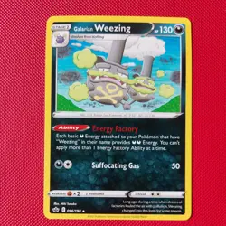 096/198 Galarian Weezing Rare Chilling Reign Pokemon TCG Card Sword Shield SWSH - Image 1