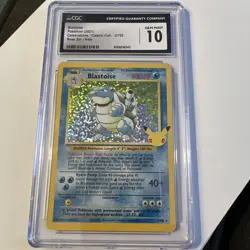 CGC 10 Blastoise Holo 2/102 Celebrations Classic Collection Pokemon 2021 - Image 1
