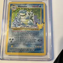 CGC 10 Blastoise Holo 2/102 Celebrations Classic Collection Pokemon 2021 - Image 2