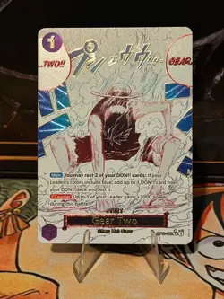 Gear Two OP11-080 Manga Alternate Art One Piece English A Fist of Divine LUFFY - Image 1