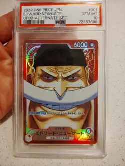 2022 One Piece Edward Newgate Japanese OP02- Alternate Art PSA 10 MT - Image 1