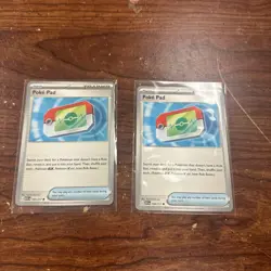 2 Poke Pad Trainer Pokemon Cards , 198/217, Near Mint 2026. - Image 1