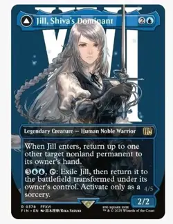 Jill, Shiva's Dominant (Borderless) R 0378 FINAL FANTASY Magic MTG NM - Image 1