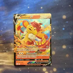 027/172 SIMISEAR V ULTRA RARE BRILLIANT STARS POKEMON CARD - Image 1
