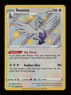 Swanna SV096/SV122 Shiny Holo Rare Shining Fates: Shiny Vault Pokemon Card - Image 1