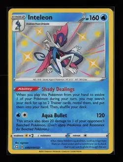 Inteleon SV027/SV122 Shiny Holo Rare Shining Fates: Shiny Vault Pokemon Card - Image 1