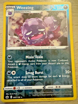 Pokemon TCG Weezing 095/198 Chilling Reign Reverse Holo Rare Card - Image 1