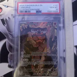 Pokemon TCG Landorus 131/086 Illustration Rare Sv: Black Bolt PSA 10 Low Pop - Image 1