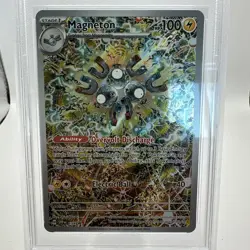 Pokemon 2024 Magneton Black Star Promo #159 PSA 8 Surging Sparks - Image 2