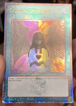 Yugioh Change of Heart RA01-EN050 Quarter Century Secret Rare 1st Ed NM w/Track - Image 4