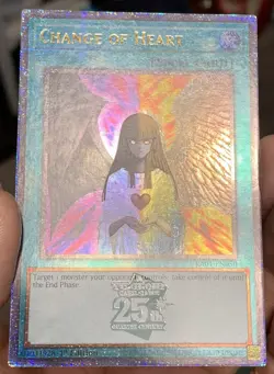Yugioh Change of Heart RA01-EN050 Quarter Century Secret Rare 1st Ed NM w/Track - Image 5