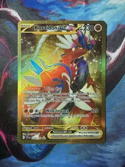 Pokemon TCG Scarlet Violet Gold Hyper Secret Rare Koraidon EX Card 254/198 (NM) - Image 1