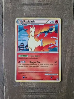 Pokemon TCG Rapidash Holo Rare Card Triumphant 8/102 LP - Image 1